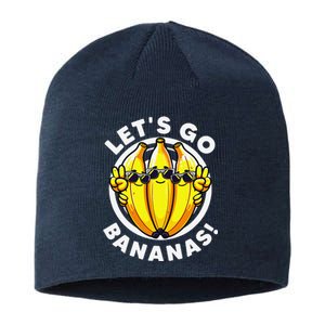 Lets Go Bananas Cute Yellow Banana Lover Fruit Funny Bananas Sustainable Beanie