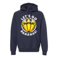 Lets Go Bananas Cute Yellow Banana Lover Fruit Funny Bananas Premium Hoodie