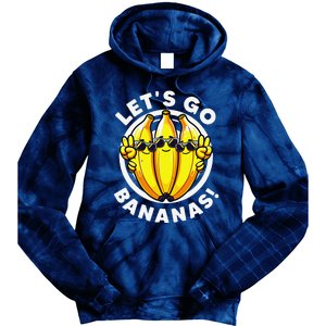 Lets Go Bananas Cute Yellow Banana Lover Fruit Funny Bananas Tie Dye Hoodie