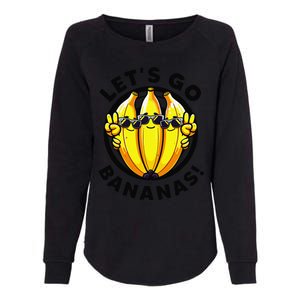 Lets Go Bananas Cute Yellow Banana Lover Fruit Funny Bananas Womens California Wash Sweatshirt