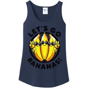 Lets Go Bananas Cute Yellow Banana Lover Fruit Funny Bananas Ladies Essential Tank