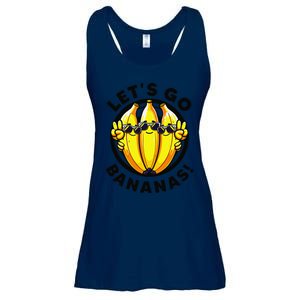 Lets Go Bananas Cute Yellow Banana Lover Fruit Funny Bananas Ladies Essential Flowy Tank