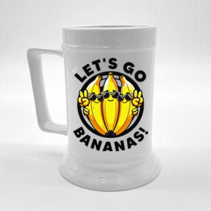 Lets Go Bananas Cute Yellow Banana Lover Fruit Funny Bananas Beer Stein