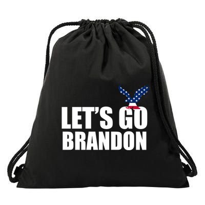 Let's Go Brandon American Bald Eagle Drawstring Bag