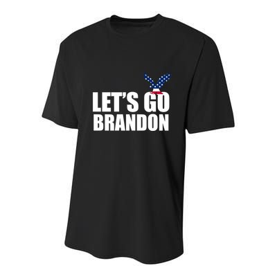 Let's Go Brandon American Bald Eagle Youth Performance Sprint T-Shirt