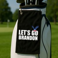 Let's Go Brandon American Bald Eagle Golf Towel