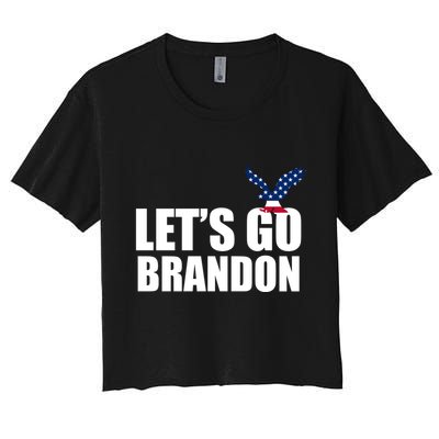 Let's Go Brandon American Bald Eagle Crop Top