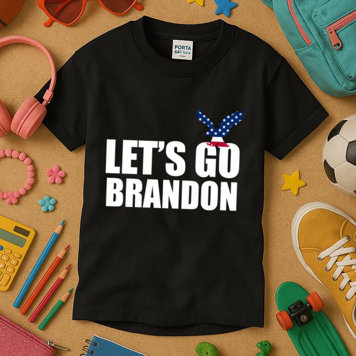 Let's Go Brandon American Bald Eagle Kids T-Shirt