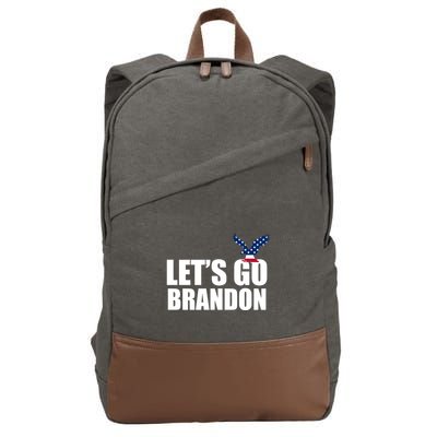 Let's Go Brandon American Bald Eagle Cotton Canvas Backpack