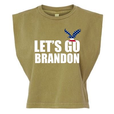 Let's Go Brandon American Bald Eagle Garment-Dyed Women's Muscle Tee