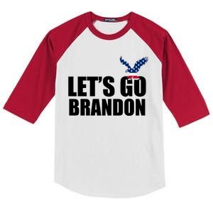 Let's Go Brandon American Bald Eagle Kids Colorblock Raglan Jersey