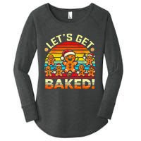 LetS Get Baked Gingerbread Man Christmas Backing Cookie Women's Perfect Tri Tunic Long Sleeve Shirt