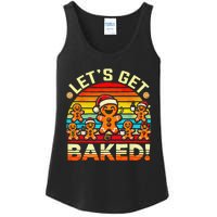 LetS Get Baked Gingerbread Man Christmas Backing Cookie Ladies Essential Tank