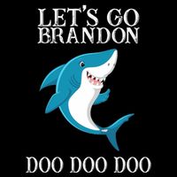 Let's Go Brandon Doo Doo Doo Stripe Pom Pom Beanie