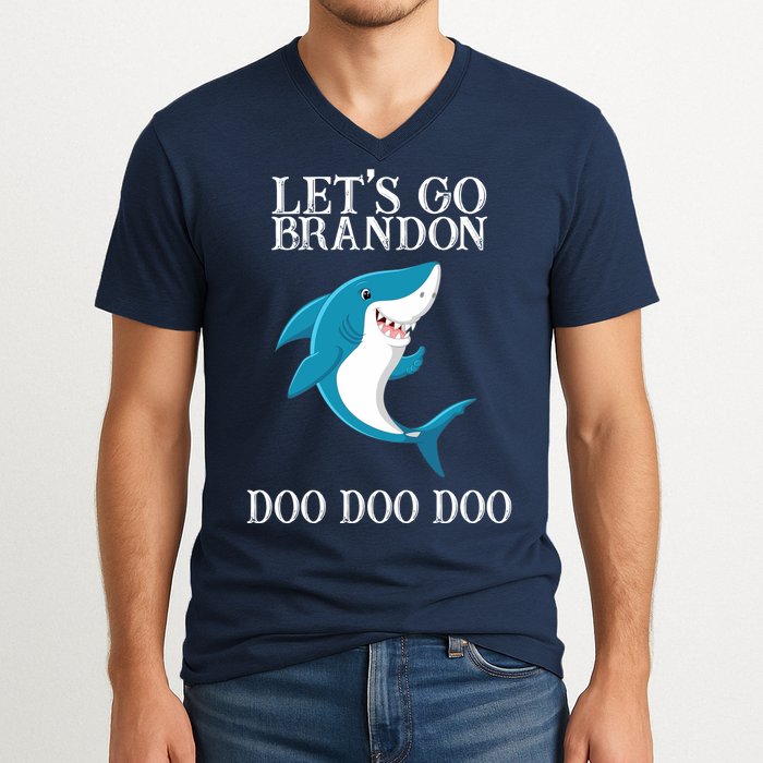 Let's Go Brandon Doo Doo Doo V-Neck T-Shirt