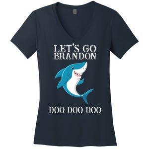 Let's Go Brandon Doo Doo Doo Women's V-Neck T-Shirt