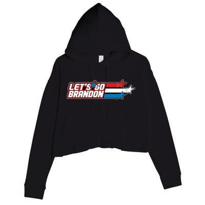 Let's Go Brandon LGB Star Logo Crop Fleece Hoodie