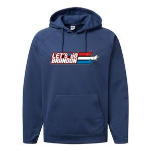 Let's Go Brandon LGB Star Logo Performance Fleece Hoodie