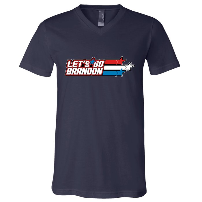 Let's Go Brandon LGB Star Logo V-Neck T-Shirt