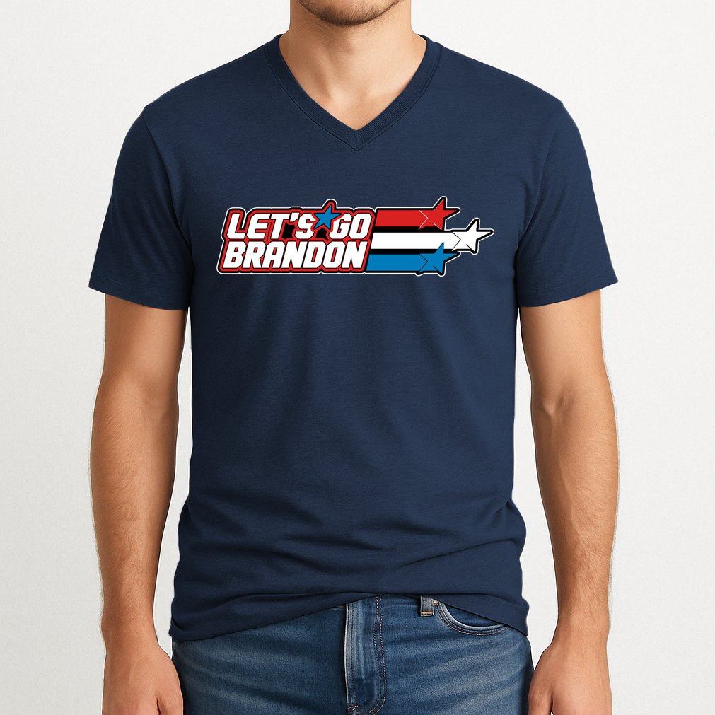 Let's Go Brandon LGB Star Logo V-Neck T-Shirt