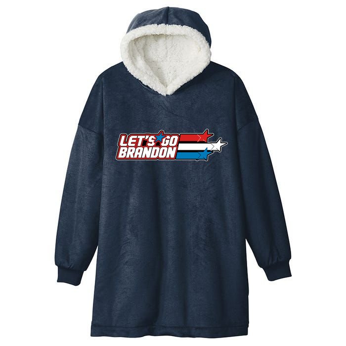 Let's Go Brandon LGB Star Logo Hooded Wearable Blanket