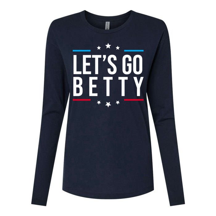 Lets Go Betty Womens Cotton Relaxed Long Sleeve T-Shirt