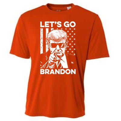 LetS Go Brandon Pro Trump 2024 Flag Anti Joe Biden Funny Gift Cooling Performance Crew T-Shirt