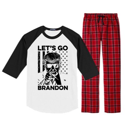 LetS Go Brandon Pro Trump 2024 Flag Anti Joe Biden Funny Gift Raglan Sleeve Pajama Set