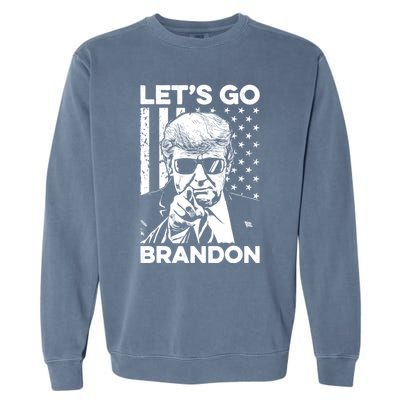 LetS Go Brandon Pro Trump 2024 Flag Anti Joe Biden Funny Gift Garment-Dyed Sweatshirt