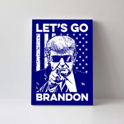 LetS Go Brandon Pro Trump 2024 Flag Anti Joe Biden Funny Gift Canvas