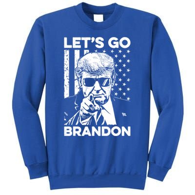 LetS Go Brandon Pro Trump 2024 Flag Anti Joe Biden Funny Gift Tall Sweatshirt