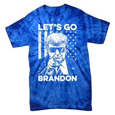 LetS Go Brandon Pro Trump 2024 Flag Anti Joe Biden Funny Gift Tie-Dye T-Shirt