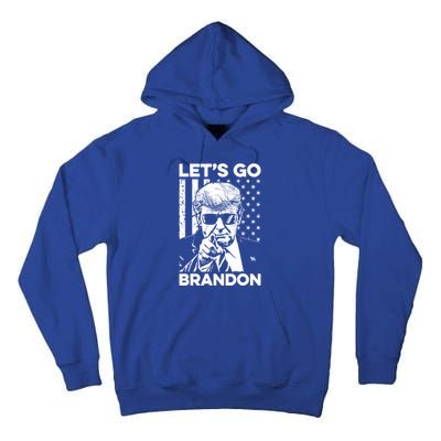 LetS Go Brandon Pro Trump 2024 Flag Anti Joe Biden Funny Gift Tall Hoodie