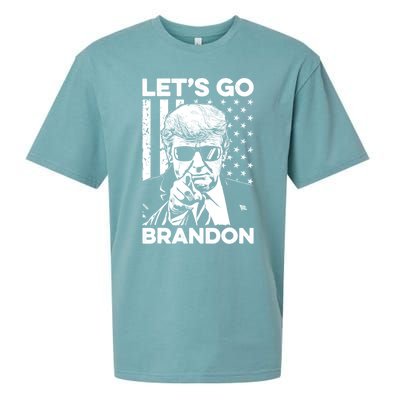 LetS Go Brandon Pro Trump 2024 Flag Anti Joe Biden Funny Gift Sueded Cloud Jersey T-Shirt