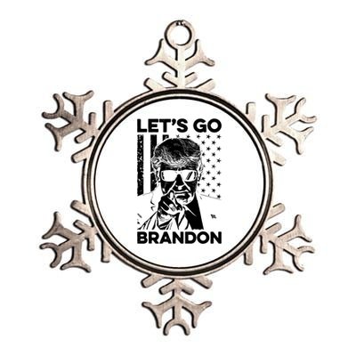 LetS Go Brandon Pro Trump 2024 Flag Anti Joe Biden Funny Gift Metallic Star Ornament