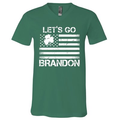 Let's Go Brandon USA St Patrick's Day V-Neck T-Shirt