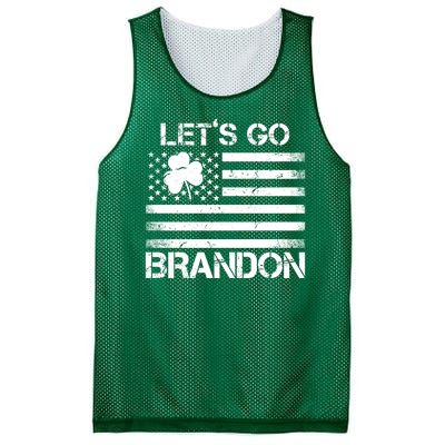 Let's Go Brandon USA St Patrick's Day Mesh Reversible Basketball Jersey Tank