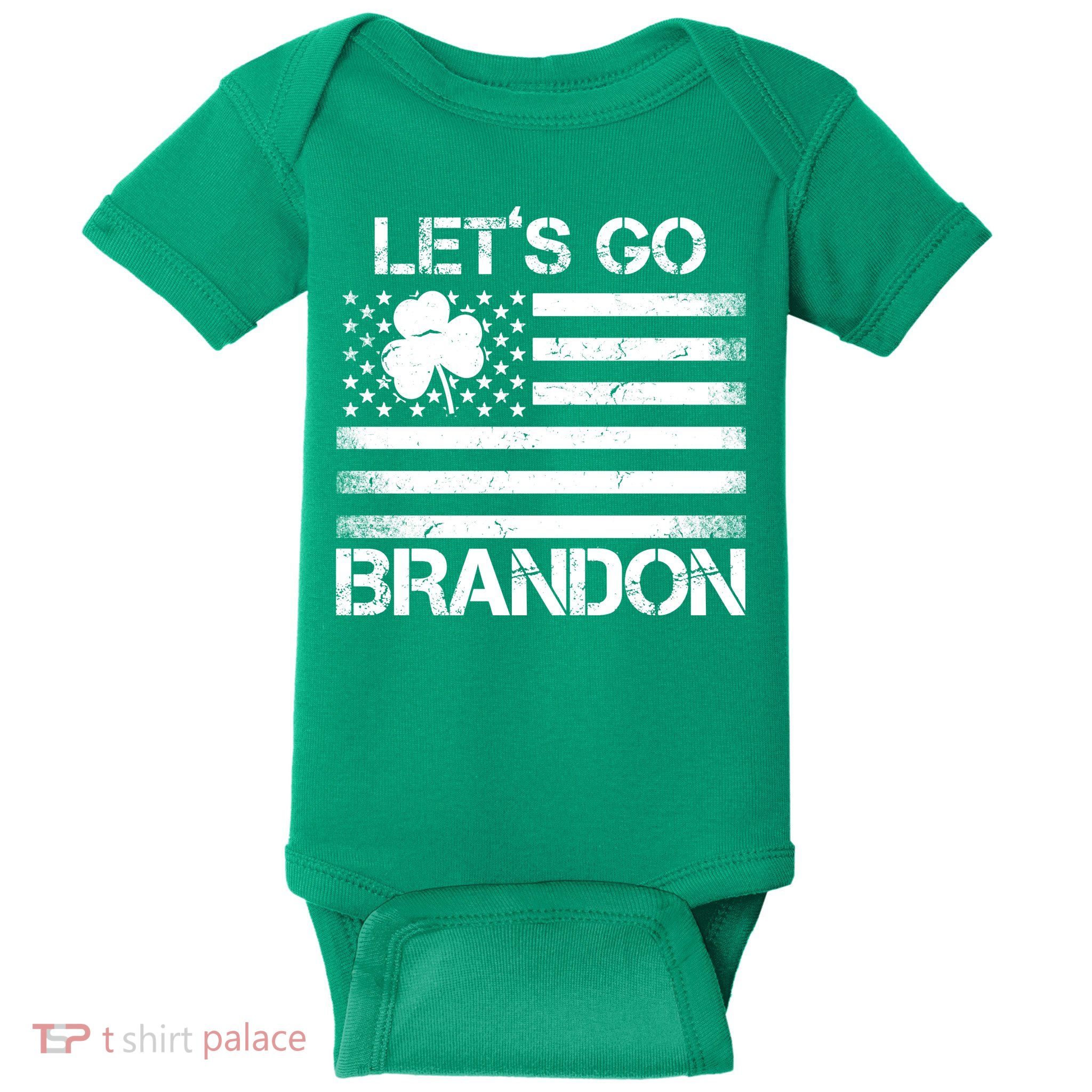 Let's Go Brandon USA St Patrick's Day Baby Bodysuit