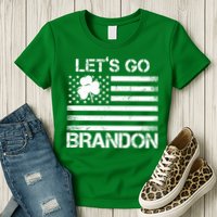Let's Go Brandon USA St Patrick's Day Womens T-Shirt