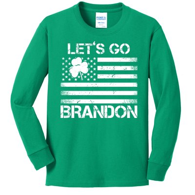 Let's Go Brandon USA St Patrick's Day Kids Long Sleeve Shirt