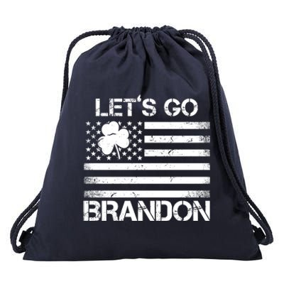 Let's Go Brandon USA St Patrick's Day Drawstring Bag