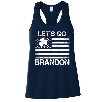 Let's Go Brandon USA St Patrick's Day Women's Racerback Tank