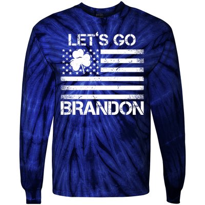 Let's Go Brandon USA St Patrick's Day Tie-Dye Long Sleeve Shirt