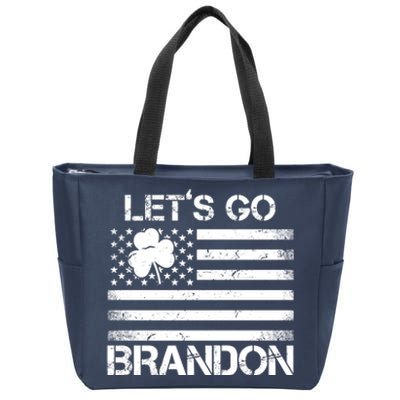 Let's Go Brandon USA St Patrick's Day Zip Tote Bag