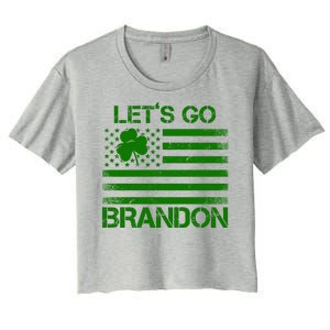 Let's Go Brandon USA St Patrick's Day Women's Crop Top Tee