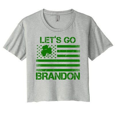 Let's Go Brandon USA St Patrick's Day Women's Crop Top Tee