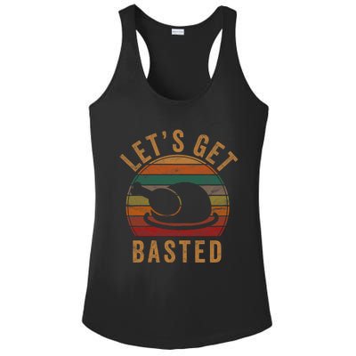 LetS Get Basted Thanksgiving Gifts Costume Leg Turkey Day Ladies PosiCharge Competitor Racerback Tank