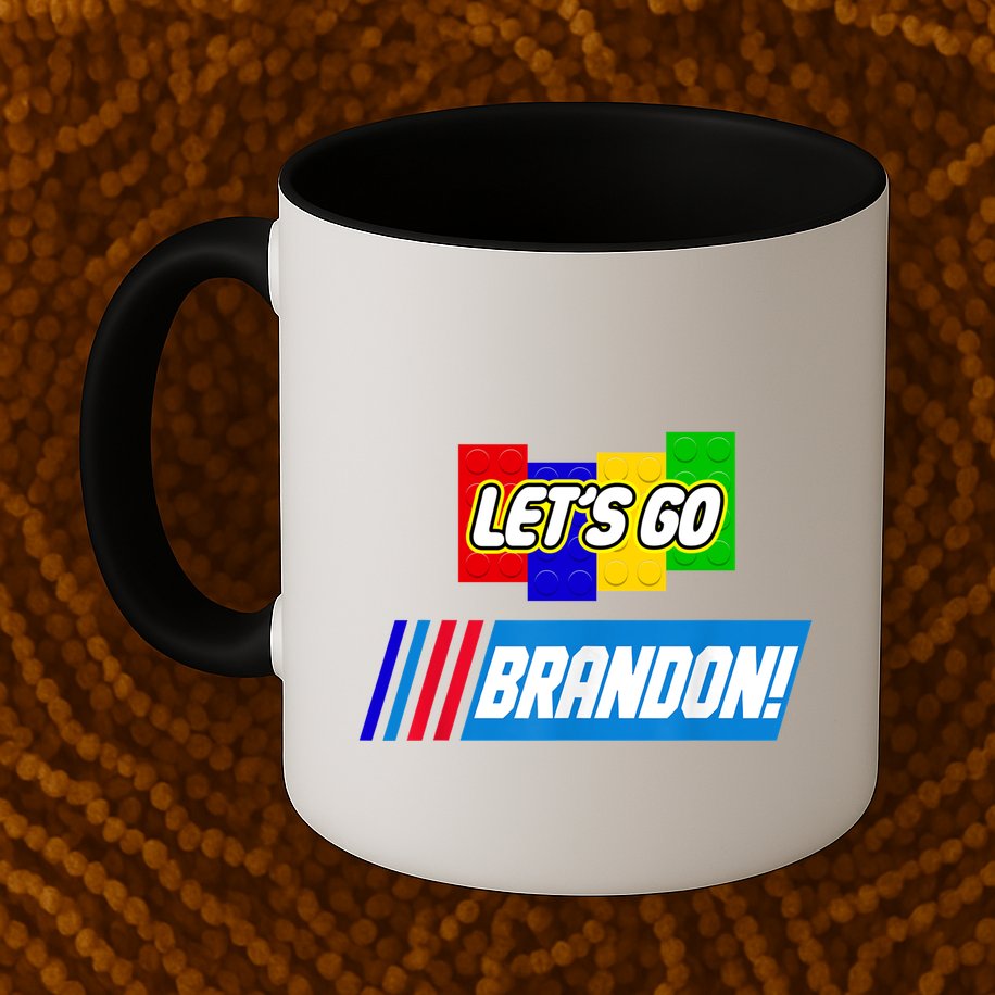 Let's Go Brandon Racing Biden Chant Spoof Logo Mug