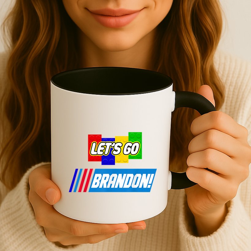 Let's Go Brandon Racing Biden Chant Spoof Logo Mug