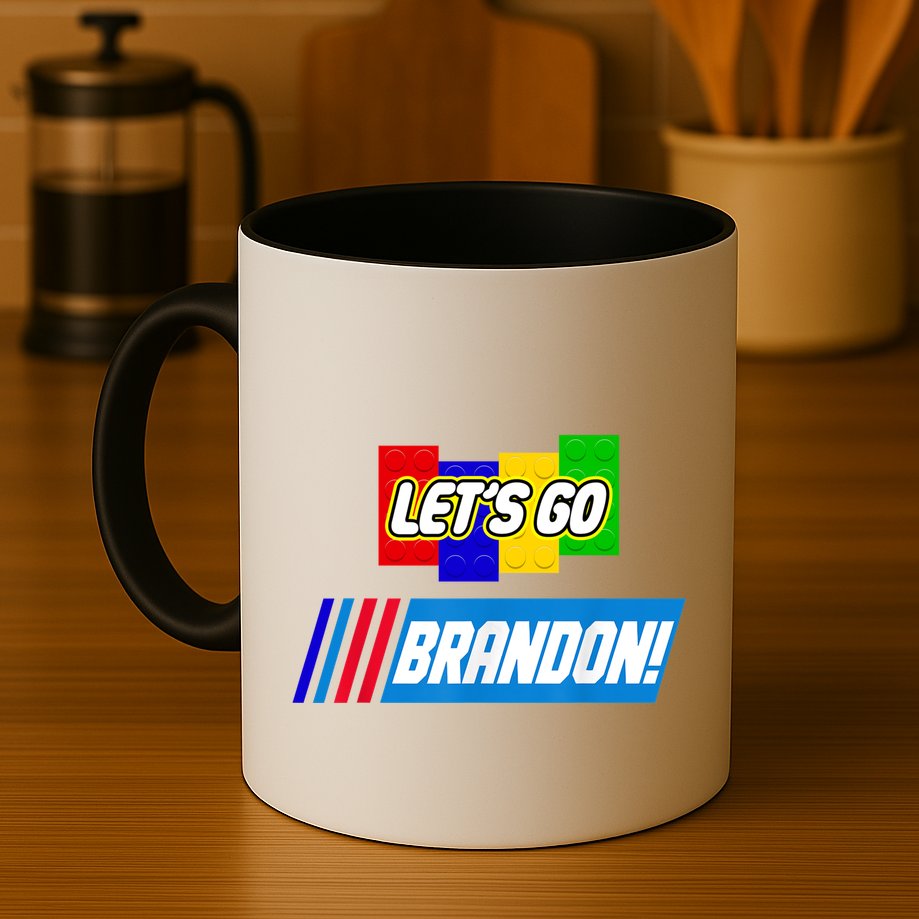 Let's Go Brandon Racing Biden Chant Spoof Logo Mug
